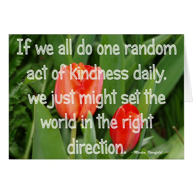 Cartão Bondade Aleatória (Frente horizontal)