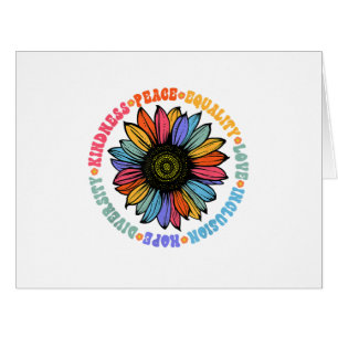 Cartão Bondade Paz Igualdade Amor Esperança Diversidade H