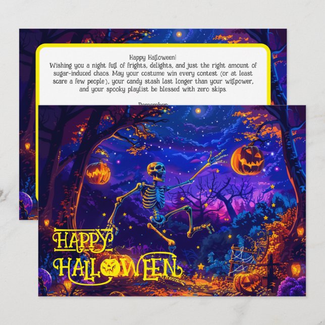 Cartão Bone-Appétit Halloween Bash (Frente/Verso)