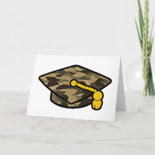 Cartão Boné de formatura Khaki Camo