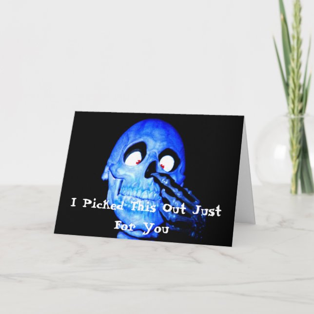 Cartão Bone To Pick Poster, Eu Peguei Isso Só Para... (Frente)