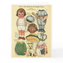 Boneca de papel de reprodução Dolly Dingle de beis