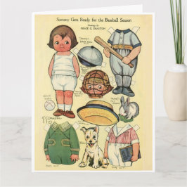 Cartão Boneca de papel de reprodução Dolly Dingle de beis