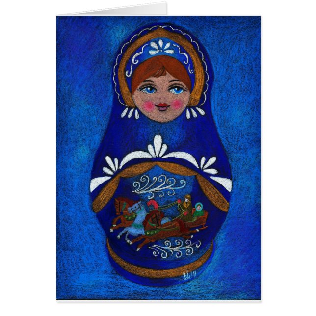 Cartão Boneca do russo (Frente)