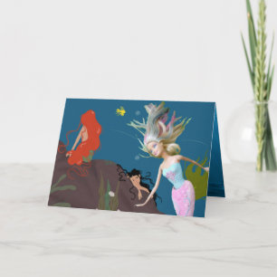 Cartão Boneca famosa vestida como uma sereia