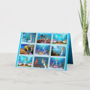 Cartão Boneca Famosa vestida como uma Sereia