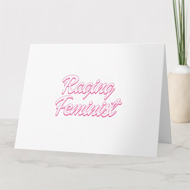 Cartão Boneca Feminista Enfurecida (Frente)