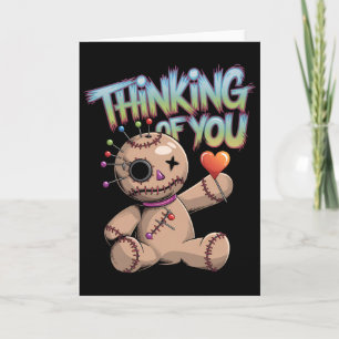 Cartão Boneca Voodoo Fofa Humor Negro Amor Sarcasmo Maldi