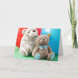 Cartão Bonecas e Bolas de Urso de Teddy