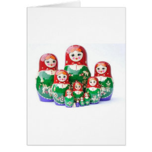 Cartão Bonecas Matryoshka do russo - матрёшка