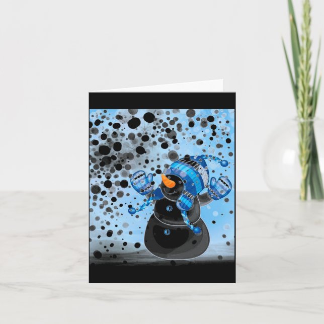 Cartão Boneco de neve  (Frente)