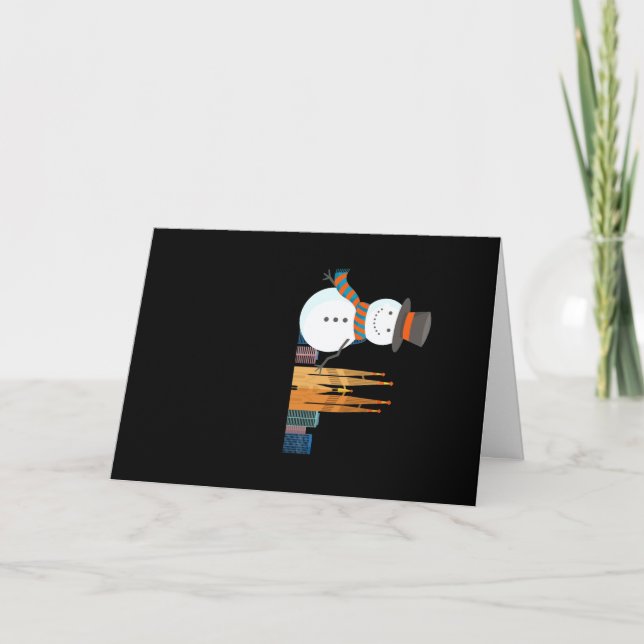 Cartão Boneco de Neve de Barcelona (Frente)