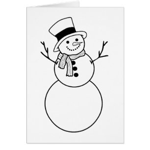 Cartão boneco de neve de inverno
