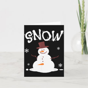 Cartão Boneco de Neve Engraçado e Casal Correspondente de