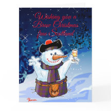 Boneco de Neve Escocês Festivo