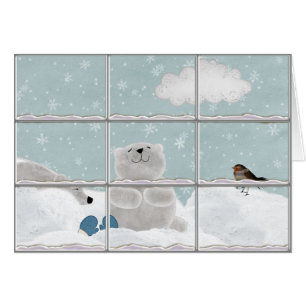 Cartão Boneco de Urso Polar