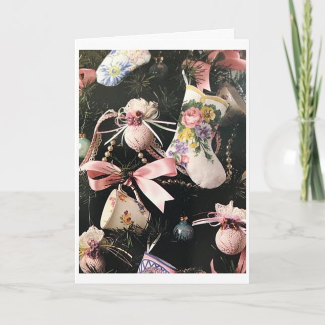 CARTÃO BONITA ÁRVORE COM BONITOS HOLIDAY (Frente)