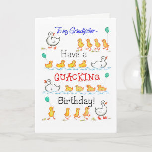 Cartão Bonita Brincadeira Ducklings Quacking Birthday, Av