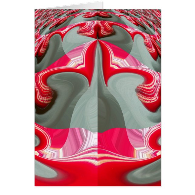 Cartão Bonita Cinza de Design de Cinzas Vermelhas Geométr (Frente)