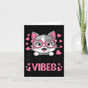 Cartão Bonita Gato De 4º Grau Vibes Para Raparigas-1rua D