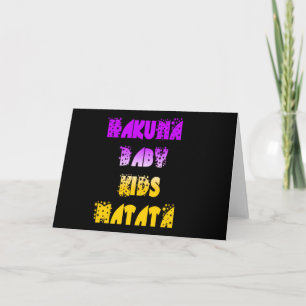 Cartão Bonita Impressão de Arte de Hakuna Matata