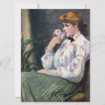 Bonita Mulher Cheirando Cheiro de Flores (Reverifi