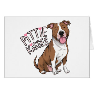 Cartão Bonita Pensão de Pitbull que ama o Pittie Pit Bull
