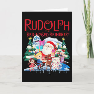Cartão Bonita Rudolph A Rena Vermelha Nosada Especificaçã