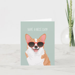 Cartão Bonita sorridente Pembroke Welsh Corgi para Motove