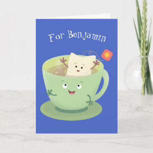 Cartão Bonita taça de cartoon humorista