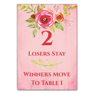 Cartão bonito #2 da mesa das flores de Bunco