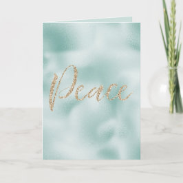 Cartão Bonito Aqua Mint Glitzy Glitter Striter Dourada Pa