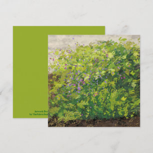 Cartão Bonito Aquarela Pintura Gráfica Bush Floral