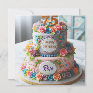 CARTÃO BONITO BONITO BOLO DE 75 ANOS