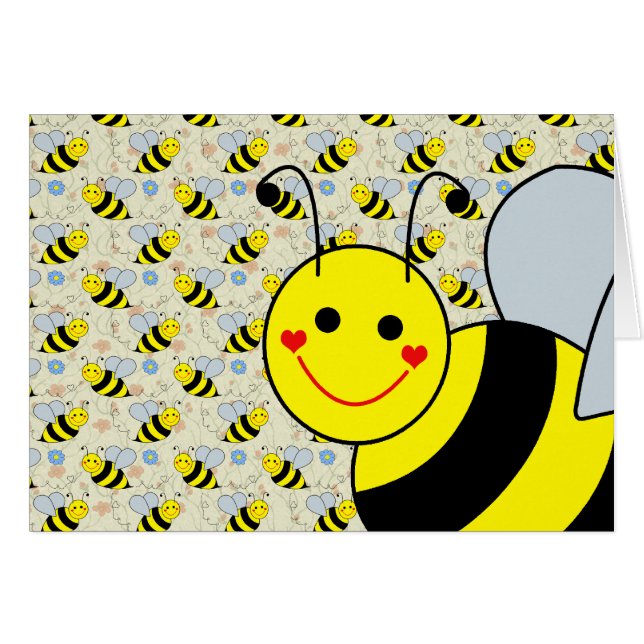 Cartão Bonito Bumble a abelha (Frente Horizontal)