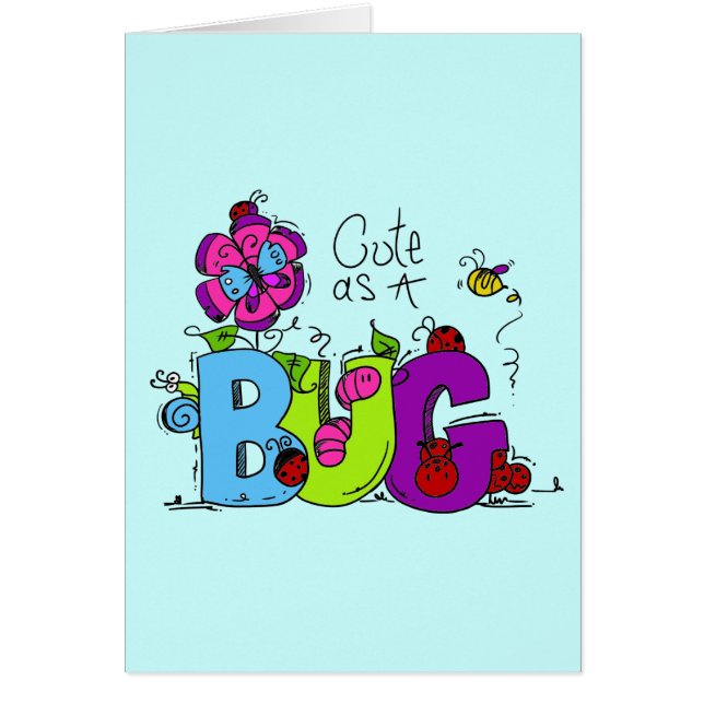 Cartão Bonito como um inseto (Frente)