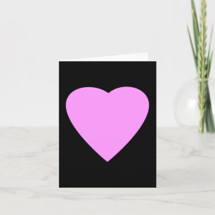 Cartão Bonito Coração Rosa e Amor Negro.