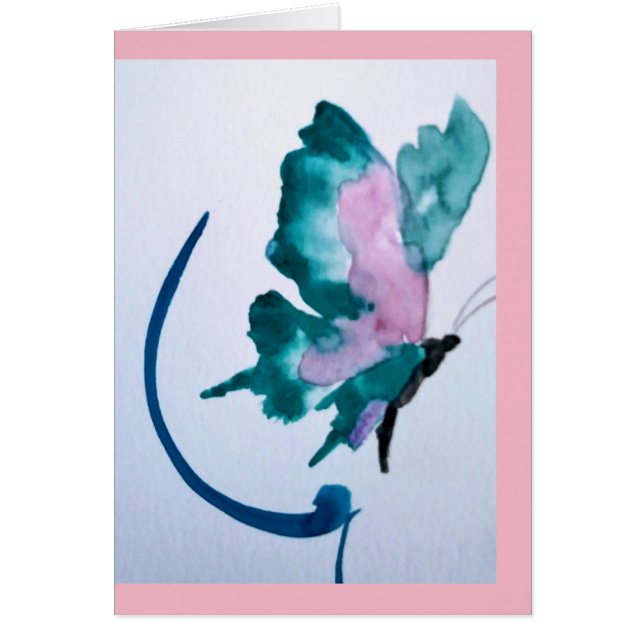 cartão bonito da borboleta (Frente)