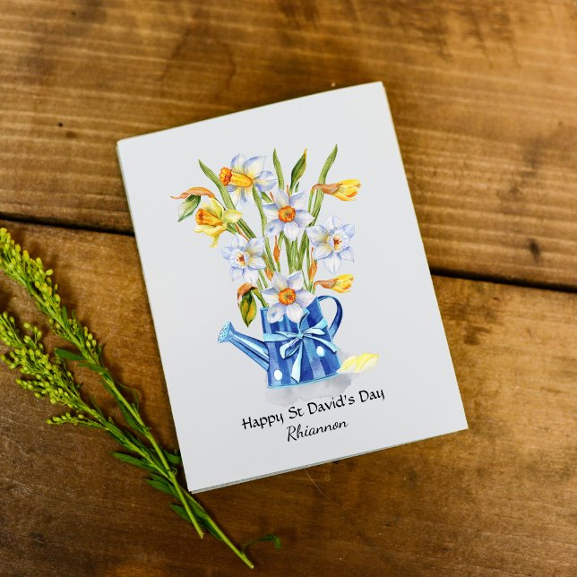 Cartão Bonito Daffodils Rua o dia de David personalizado (Criador carregado)