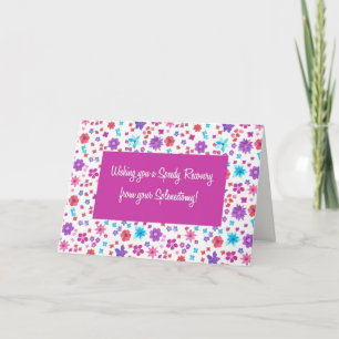 Cartão Bonito Ditsy Floral, saia bem da esplenectomia