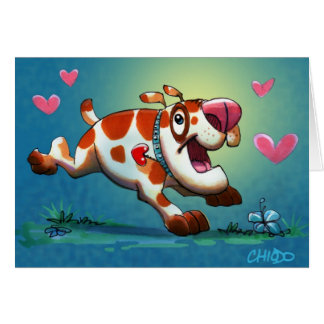 Cartão bonito do cão