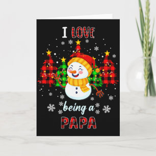Cartão Bonito Eu Amo Ser Um Papai Boneco De Neve Natal Va