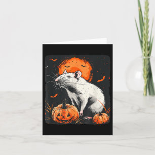 Cartão Bonito Fita De Halloween Com Este Rato Branco E P