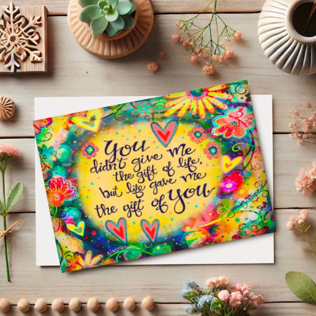 Cartão Bonito Floral Dia das Mães Bonus Mãe Stepma (Criador carregado)