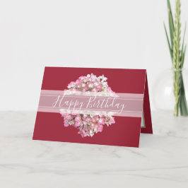 Cartão Bonito Hídrica Chic Floral Flor Cor-de-Rosa