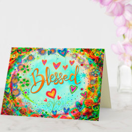 Cartão Bonito Inspiração Floral para ela