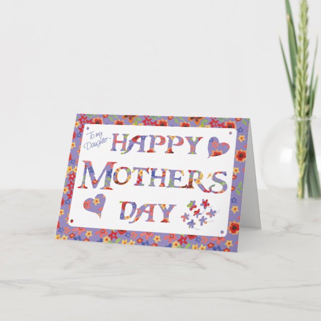 Cartão Bonito Mauve Granny Impressão para Dia de as mães  (Frente)