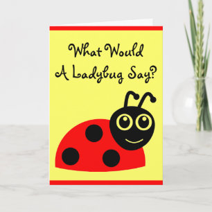 Cartão Bonito o que um joaninha diga o feliz aniversario