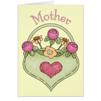 Cartão Bonito País Floral - Mãe - Todas as Ocasiões
