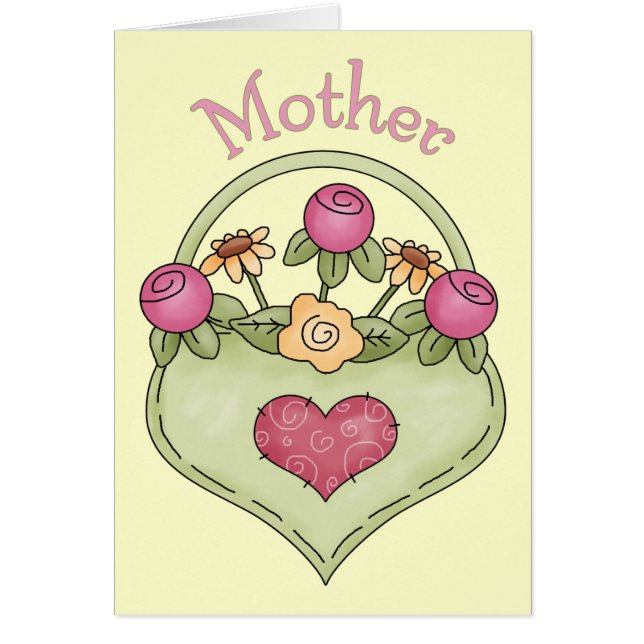 Cartão Bonito País Floral - Mãe - Todas as Ocasiões (Frente)